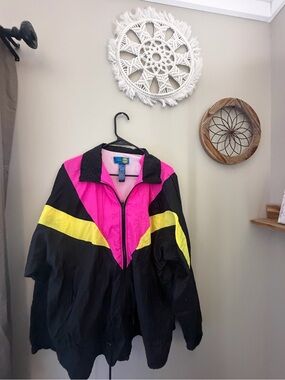 Colorblock Bomber Jacket in Pink, Yellow & Black